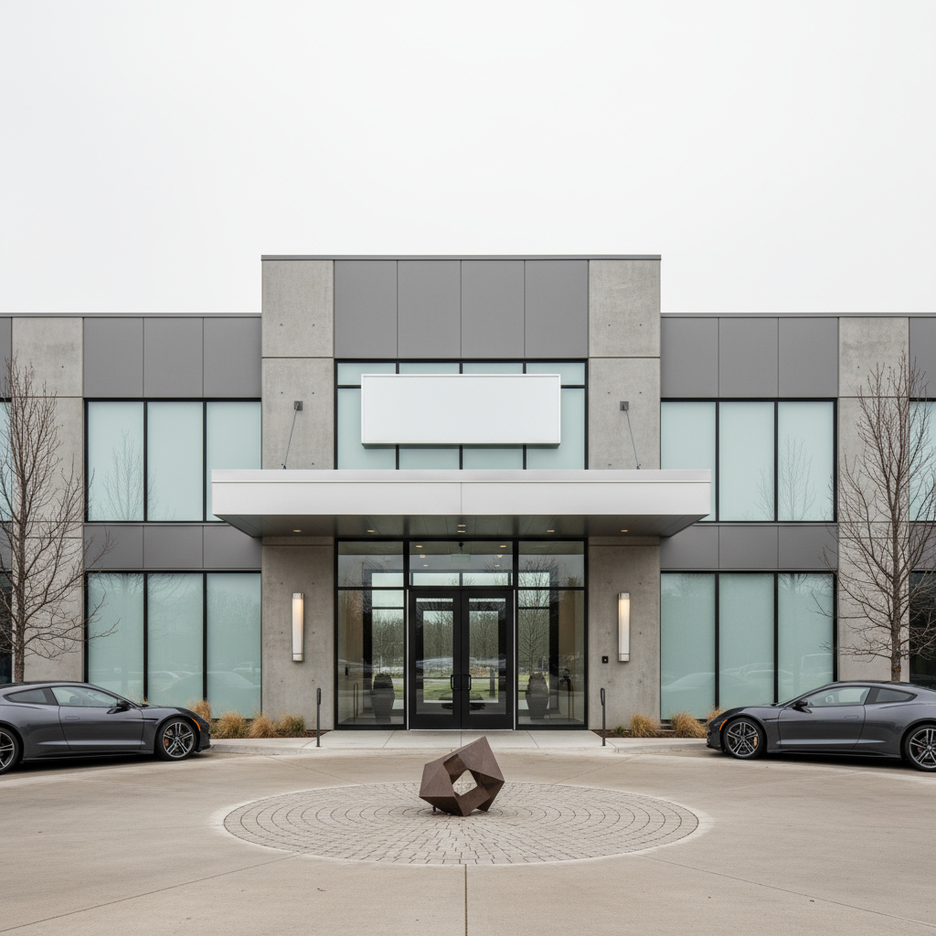 Eingang zu einem modernen Studio in Zürich